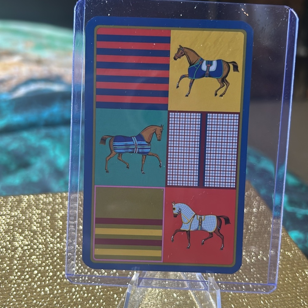 HERMÉS Cheval Natte Playing Cards set of THREE - Picture 5 of 5